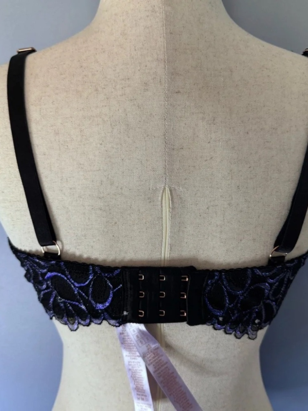 Savage X Fenty Not Sorry Demi Lace Bra 36DD Black Caviar - Picture 11 of 12